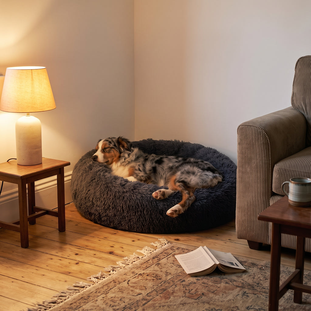 ZenCalm Den™ — Calming Donut Bed
