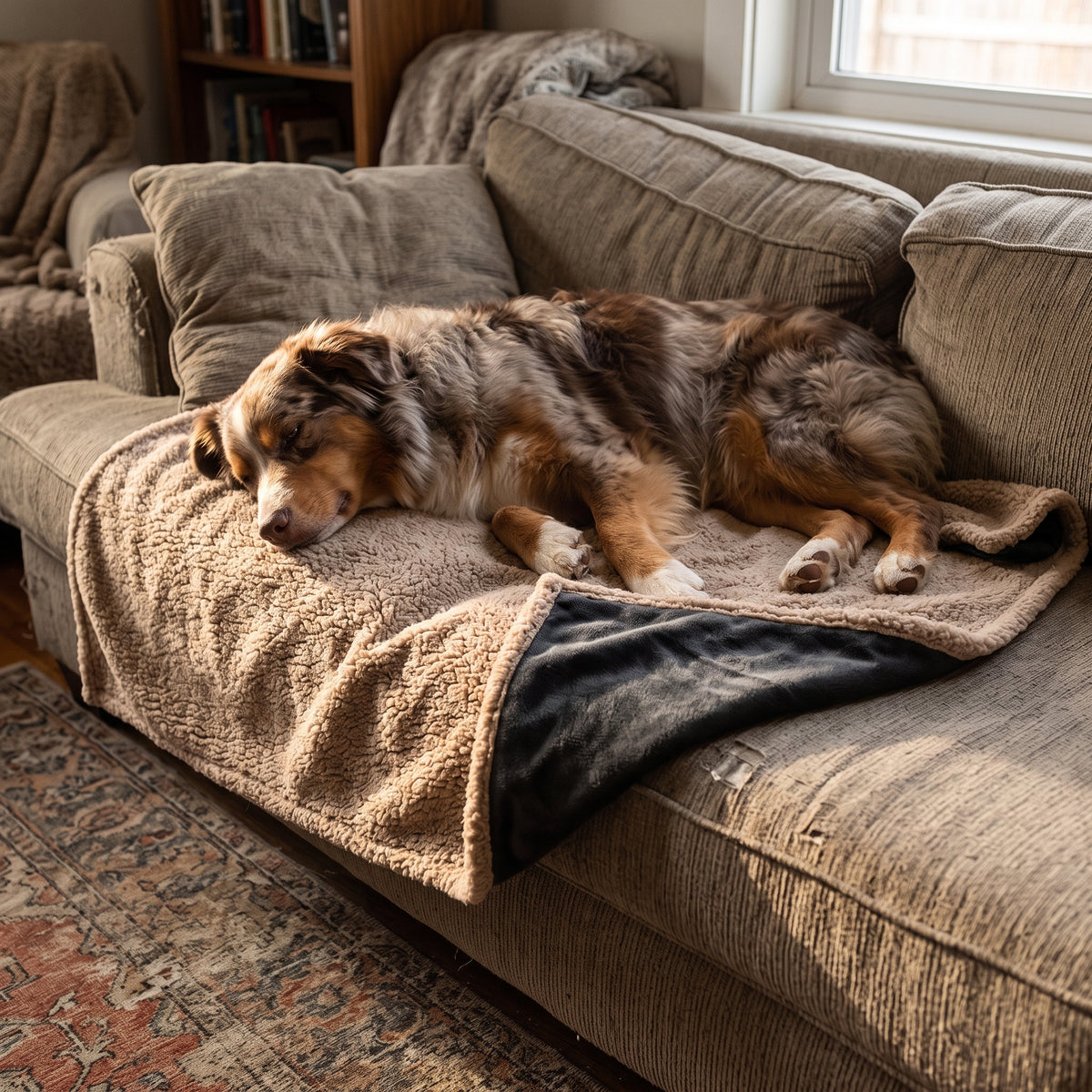 ZenCalm Comfort Blanket™ — Water-Resistant Sherpa Throw