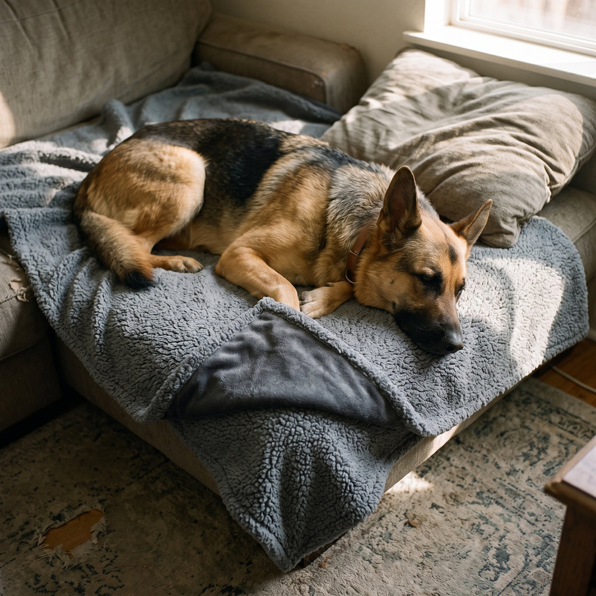 ZenCalm Comfort Blanket™ — Water-Resistant Sherpa Throw