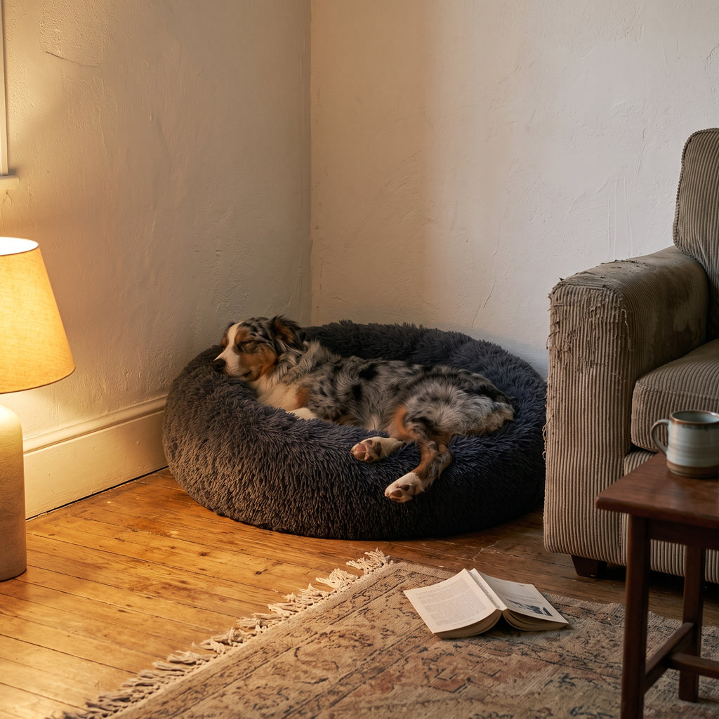 ZenCalm Den™ — Calming Donut Bed