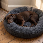 ZenCalm Den™ — Calming Donut Bed