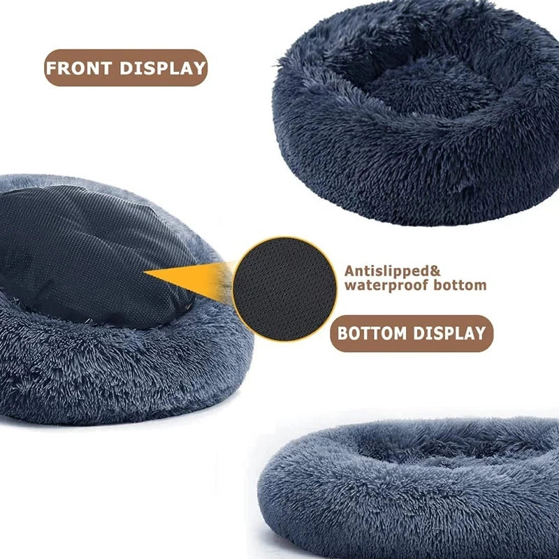 ZenCalm Den™ — Calming Donut Bed