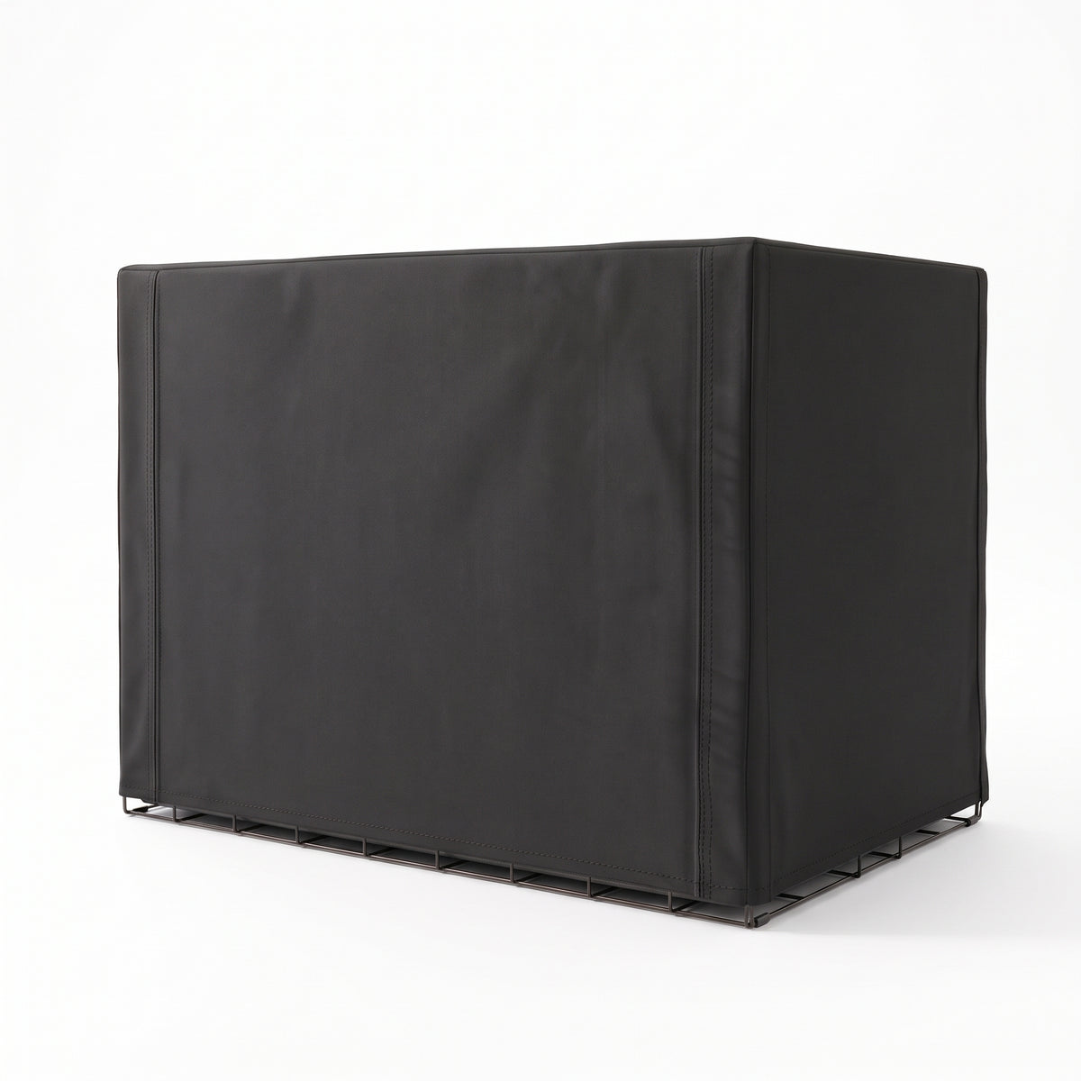 A black outdoor furniture cover, likely for a sofa or armchair, shown on a clean white background.
