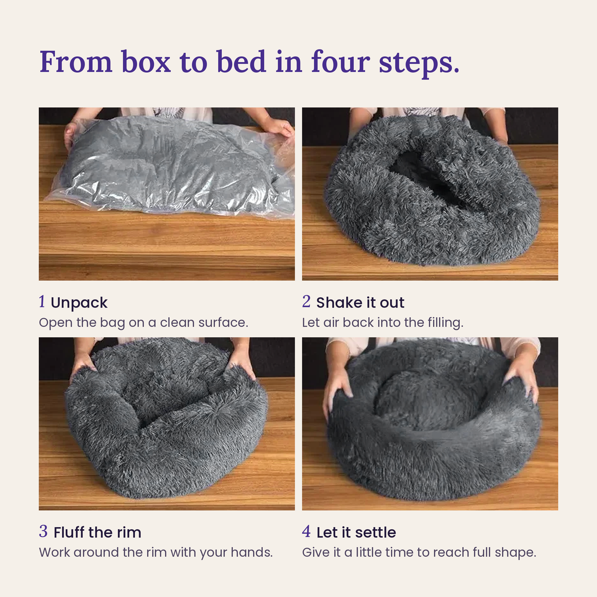 ZenCalm Den™ — Calming Donut Bed
